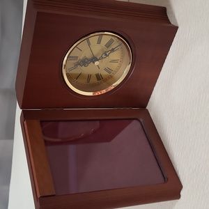 Wooden Clock Photo Frame "Book"